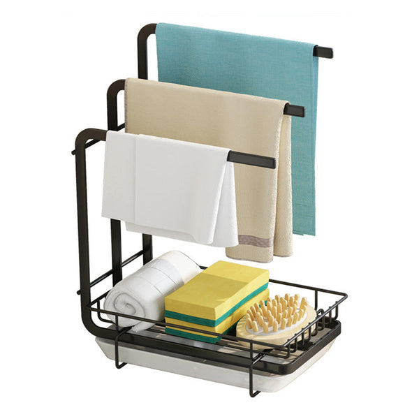 Space-Saving Kitchen Towel & Dishcloth Rack