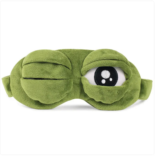 Adorable Frog Sleep Mask – Soft Plush Eye Cover for Travel, Naps & Bedtime Comfort