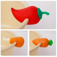 Creative Silicone Chili Carrot Chicken Leg Pot Cover, HD photo 8