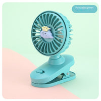 Cute Mini USB Rechargeable Clip Fan for Girls