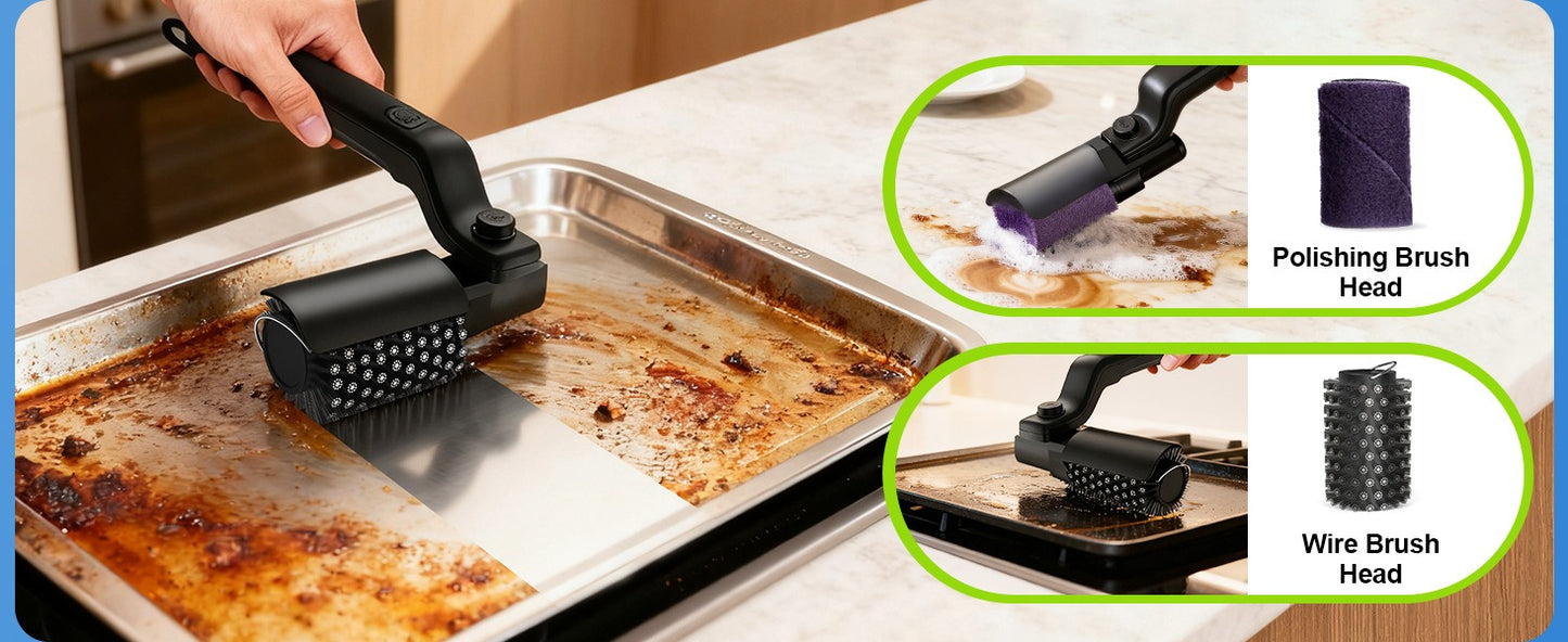 Electric BBQ Grill Brush Cleaner – Cordless & Rechargeable