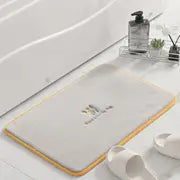 Embroidered Non-Slip Indoor Door Mat for Bathroom Decor