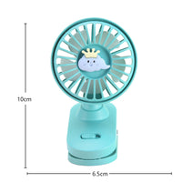 Cute Mini USB Rechargeable Clip Fan for Girls