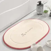 Embroidered Non-Slip Indoor Door Mat for Bathroom Decor