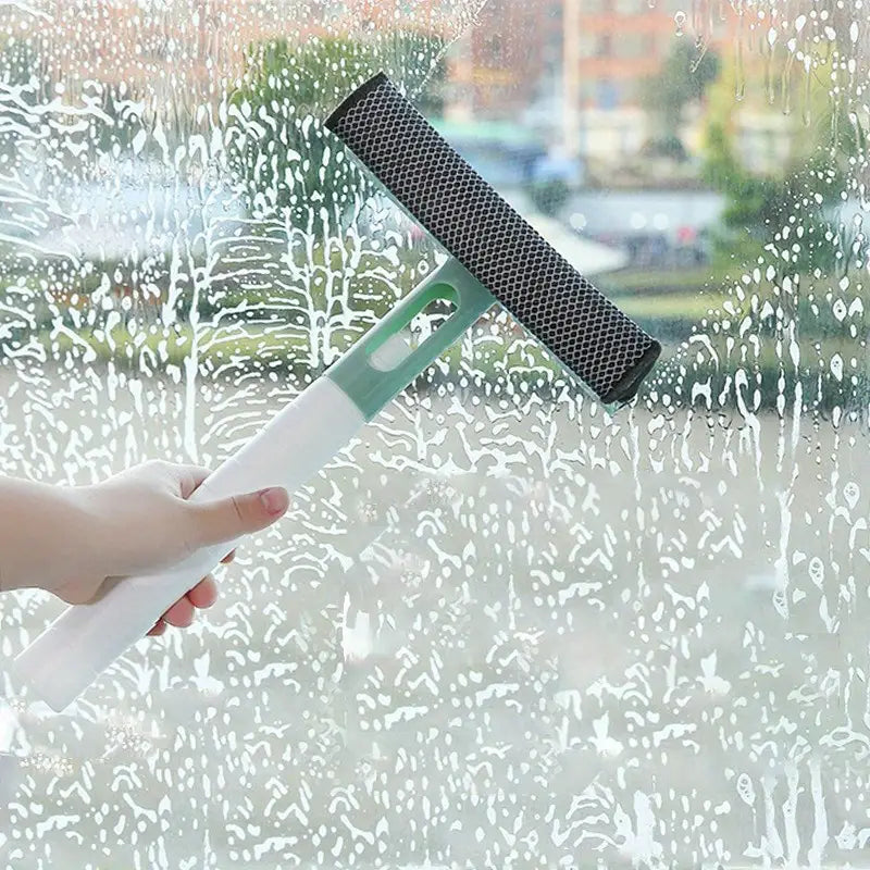 3-in-1 Glass Cleaner with Spray Bottle & Double-Sided Wiper