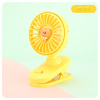 Cute Mini USB Rechargeable Clip Fan for Girls