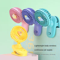 Cute Mini USB Rechargeable Clip Fan for Girls