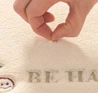 Embroidered Non-Slip Indoor Door Mat for Bathroom Decor