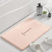Embroidered Non-Slip Indoor Door Mat for Bathroom Decor