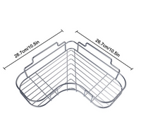 Corner shower caddy size: 10.5 x 10.5 inches along each wall
