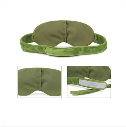Adorable Frog Sleep Mask – Soft Plush Eye Cover for Travel, Naps & Bedtime Comfort