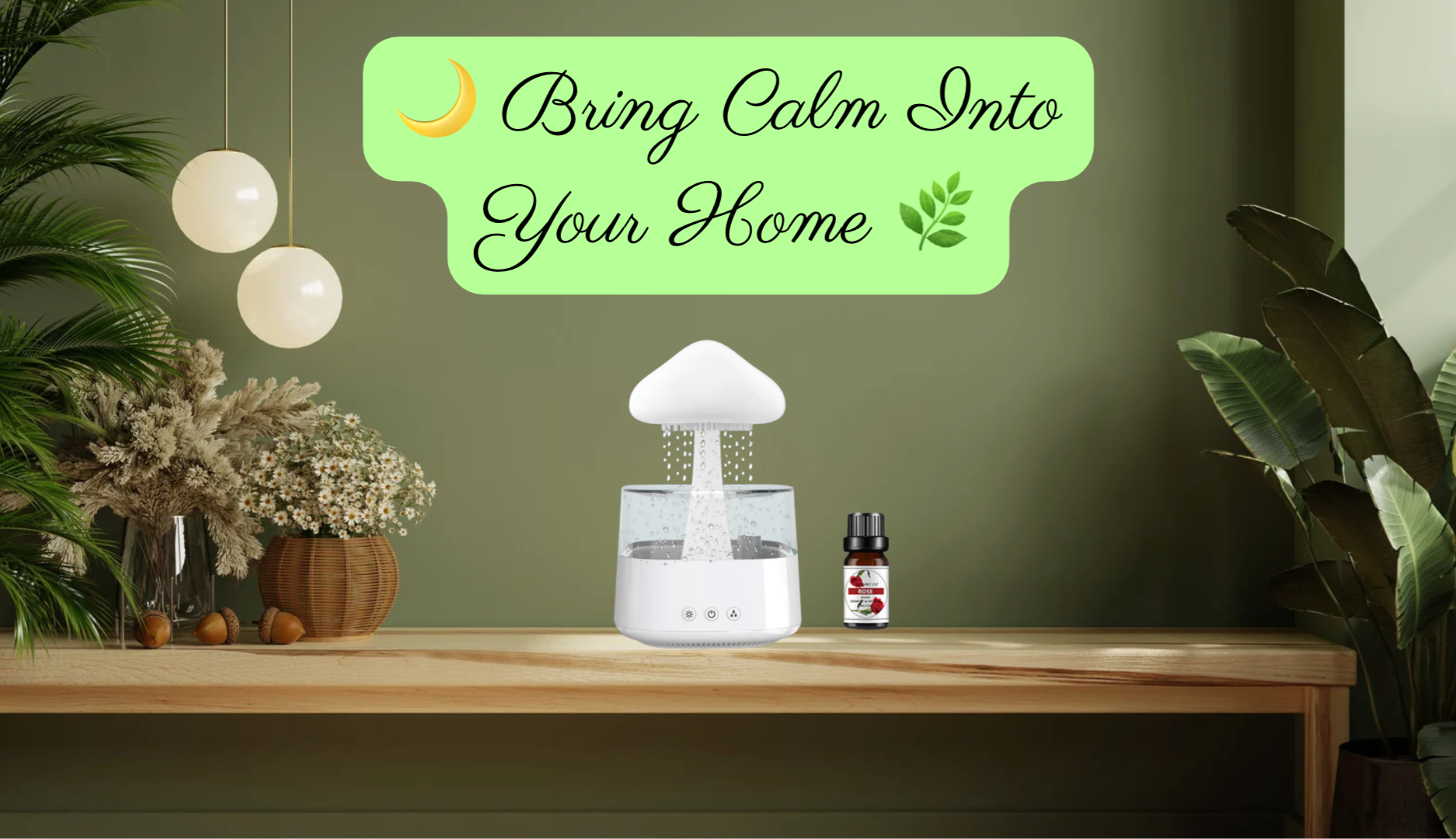 Rain Cloud Aroma Diffuser & Humidifier with 7-Color LED Night Light