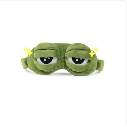 Adorable Frog Sleep Mask – Soft Plush Eye Cover for Travel, Naps & Bedtime Comfort