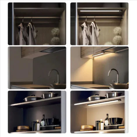 Rechargeable Motion-Sensor Light Bar – Magnetic, USB, 3 Color Temps (Under-Cabinet/Night Light)