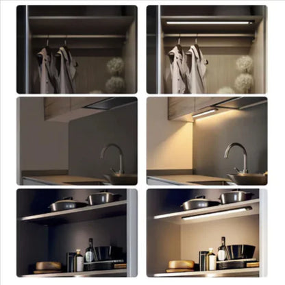 Rechargeable Motion-Sensor Light Bar – Magnetic, USB, 3 Color Temps (Under-Cabinet/Night Light)