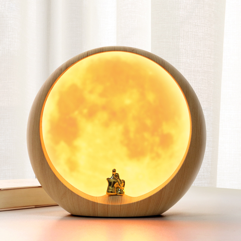 Hidden Compartment Moon Lamp – USB Rechargeable Night Light