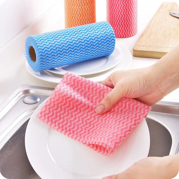 Oil-Free Non-Woven Dishcloth Roll - Kitchen Supply