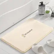 Embroidered Non-Slip Indoor Door Mat for Bathroom Decor