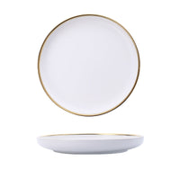 Black & White Ceramic Plate Set with Gold Rim, photo 5