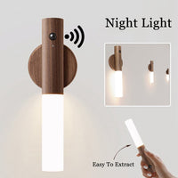 Magnetic wood motion sensor night light, main photo
