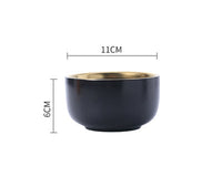 Black & White Ceramic Plate Set with Gold Rim, photo 4