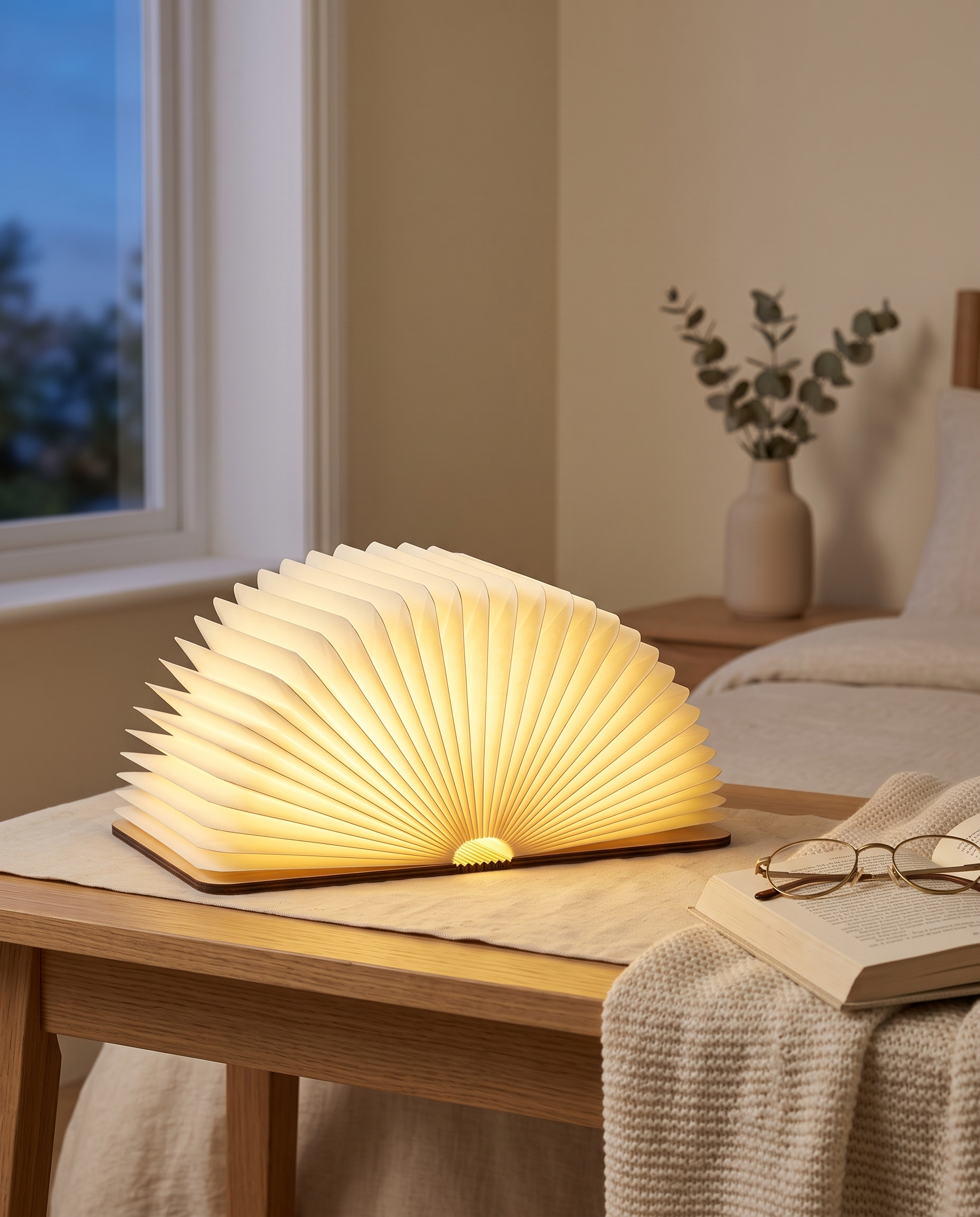 Rechargeable LED Desk Lamp – FlexGlow in a modern bedroom desk setting