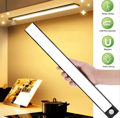 Rechargeable Motion-Sensor Light Bar – Magnetic, USB, 3 Color Temps (Under-Cabinet/Night Light)