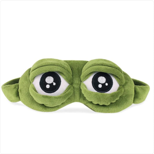 Adorable Frog Sleep Mask – Soft Plush Eye Cover for Travel, Naps & Bedtime Comfort